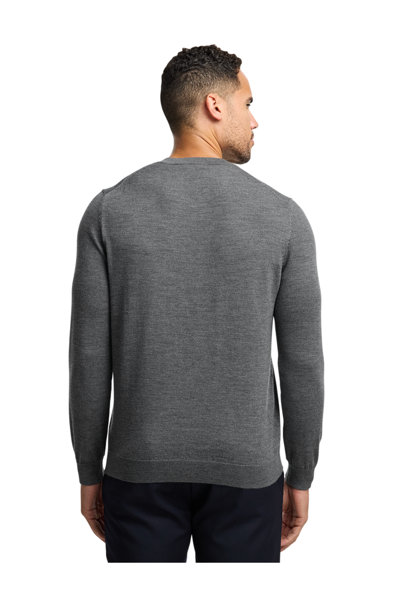 Paul Fredrick Washable Merino Wool V-neck Sweater, Alternate, color, Grey