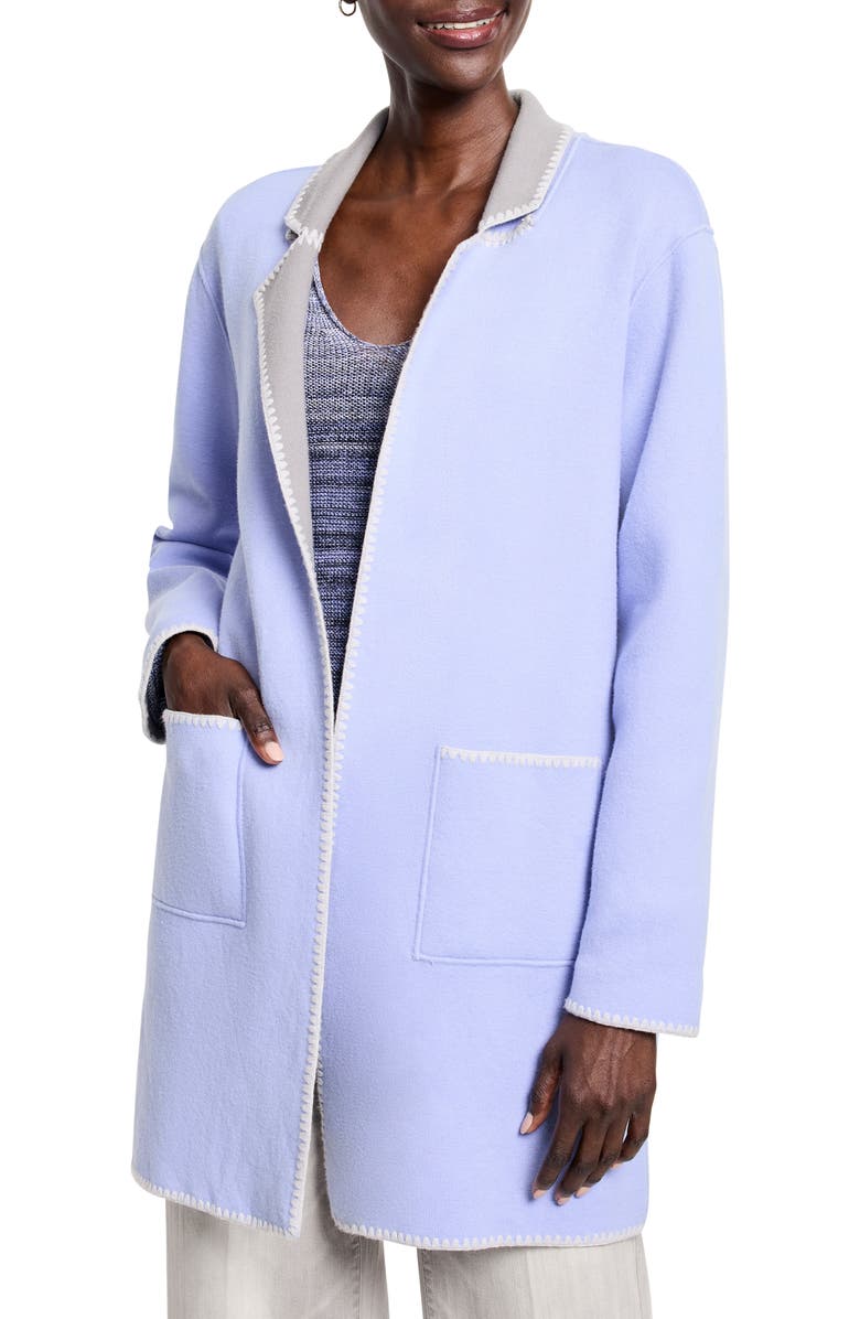 NIC+ZOE Cool Night Reversible Knit Blazer, Main, color, Hyacinth