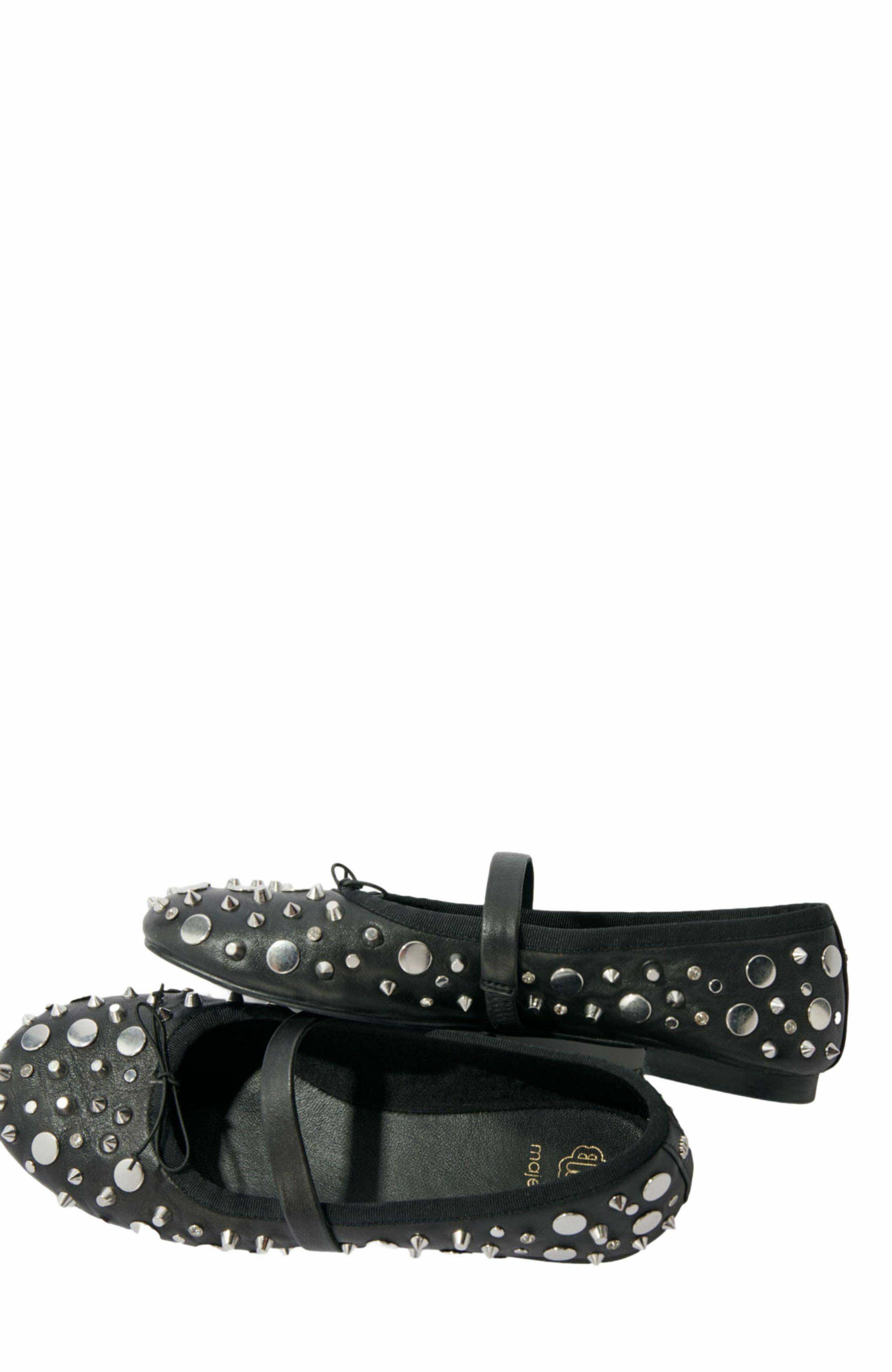 maje Studded ballet flats, Alternate, color, 