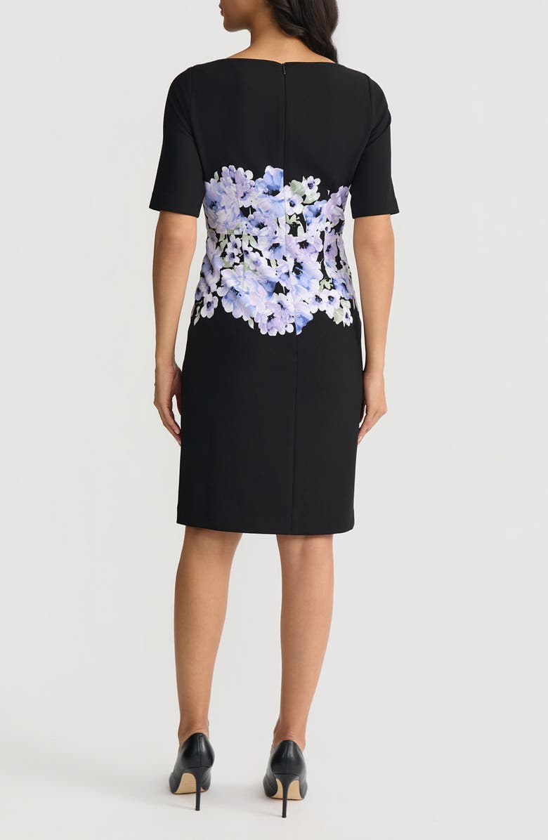 KASPER Floral Print Sheath Dress, Alternate, color, Black Multi