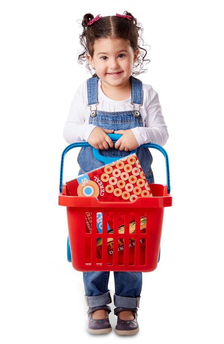 Melissa & Doug Fill & Roll Grocery Basket Playset, Alternate, color, 