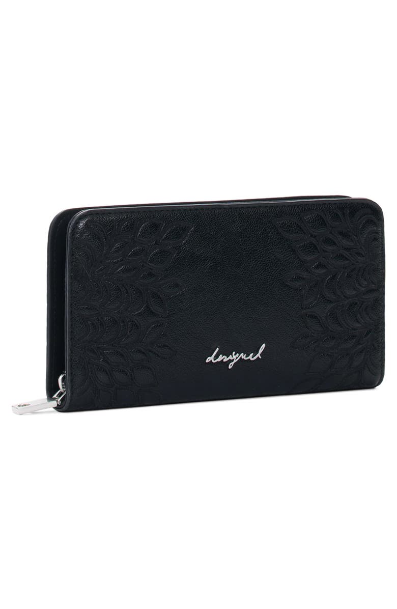Desigual Faux Leather Continental Wallet, Alternate, color, 