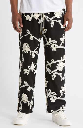 Floral Ribbon Ankle Pants