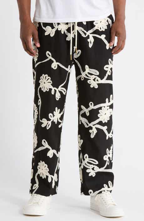 Floral Ribbon Ankle Pants