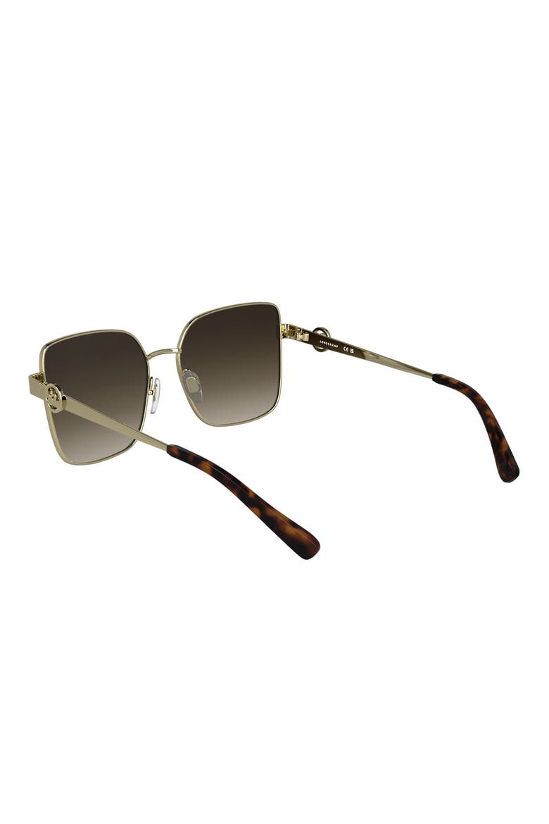 Medallion 56mm Butterfly Sunglasses, Alternate, color, GOLD/ GRADIENT BROWN