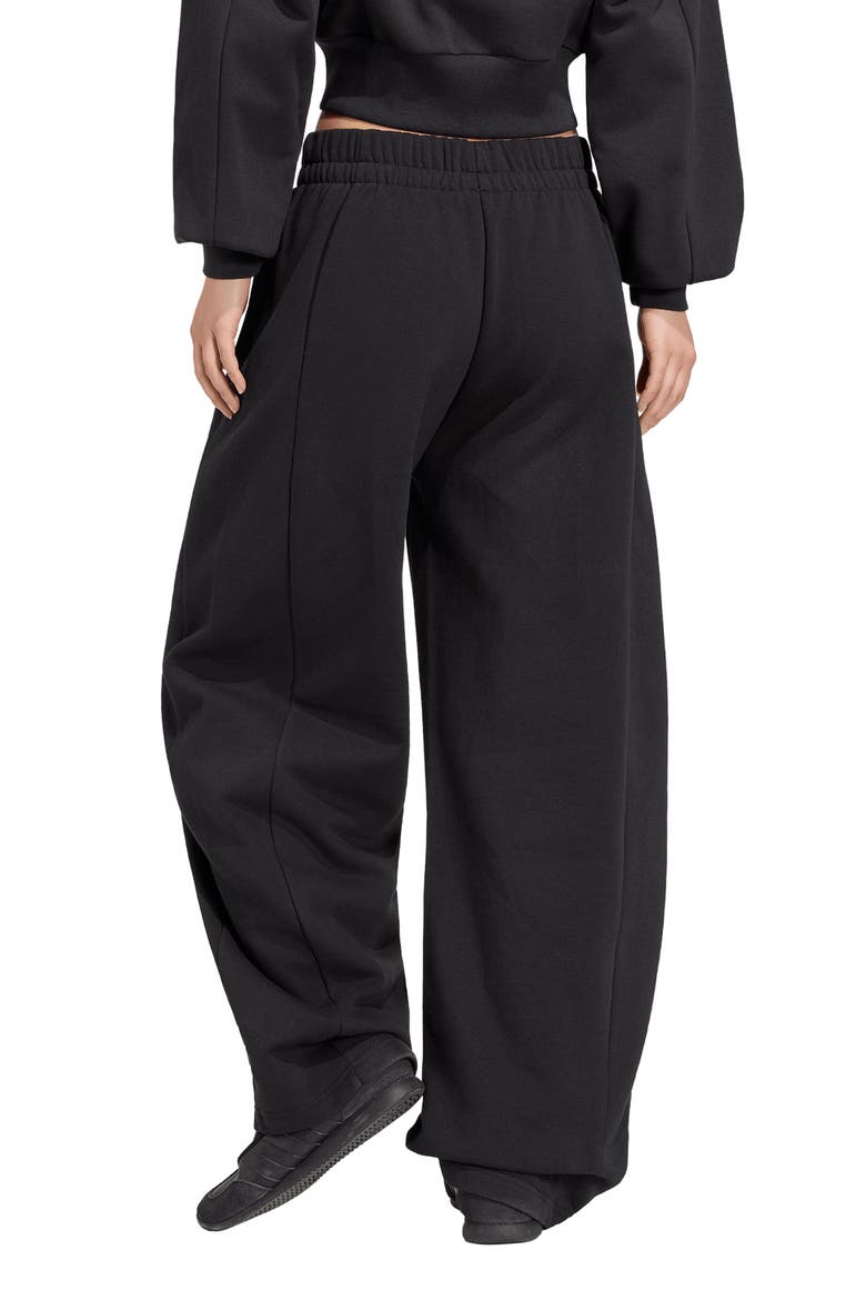 Fleece Wide Leg Pants, Alternate, color, BLACK