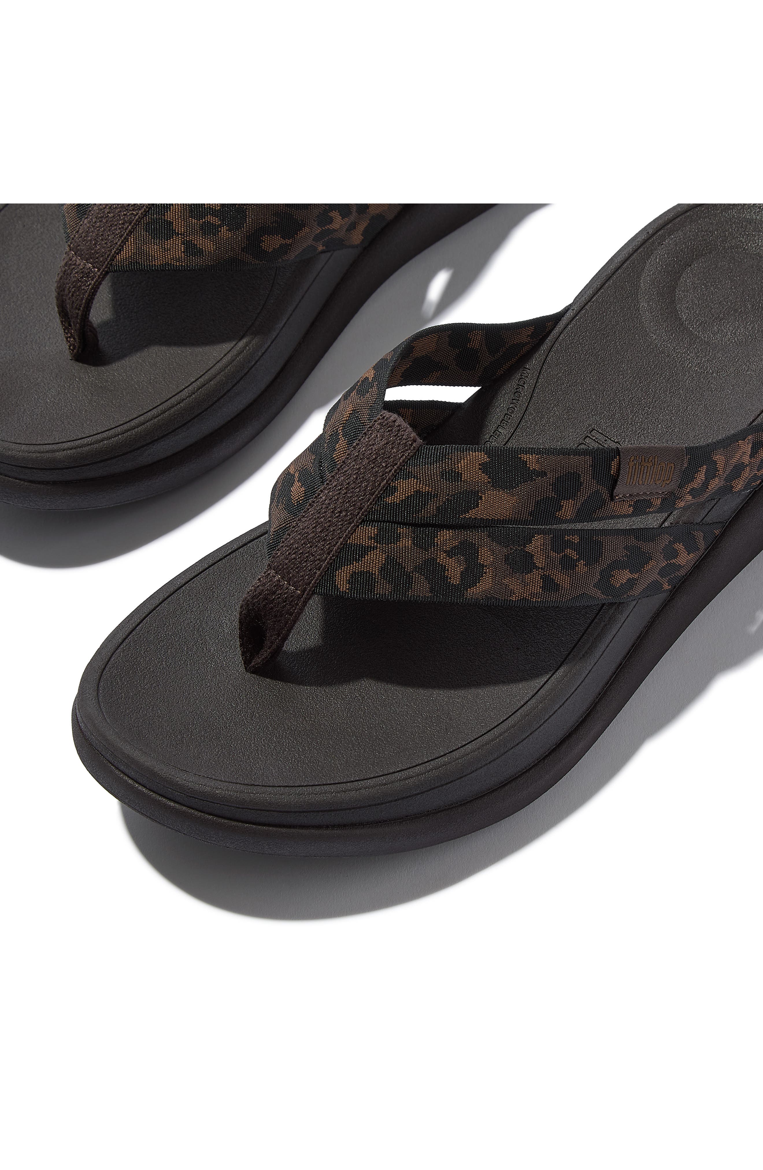 FitFlop F-Mode Go Leopard Web Strap Flip Flop, Alternate, color, 