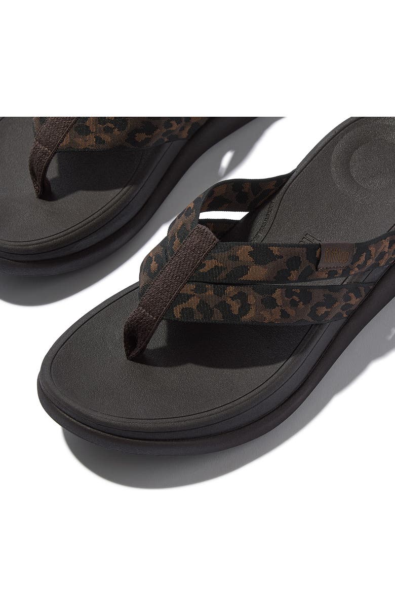 FitFlop F-Mode Go Leopard Web Strap Flip Flop, Alternate, color,