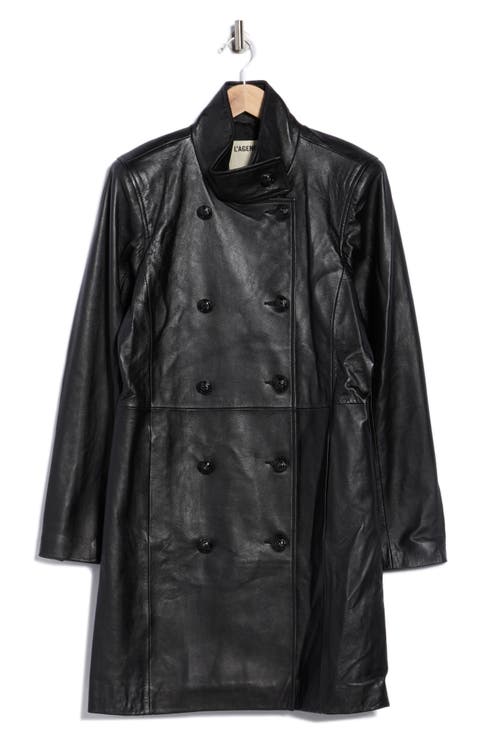 Lyon Leather Military Coat