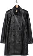 L'AGENCE Lyon Leather Military Coat