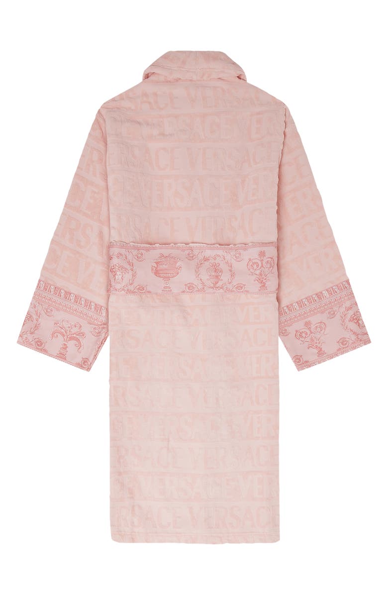Versace Barocco Terry Robe, Alternate, color, Pink Pink