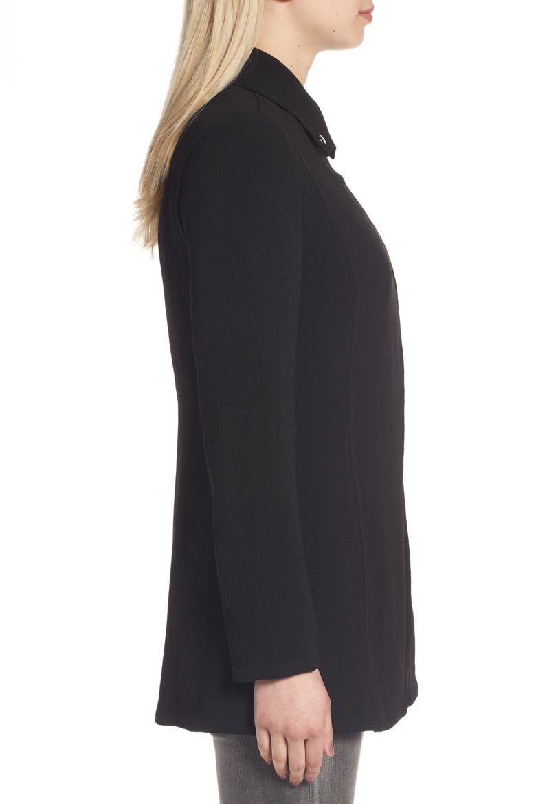 Longline Moto Jacket, Alternate, color, BLACK