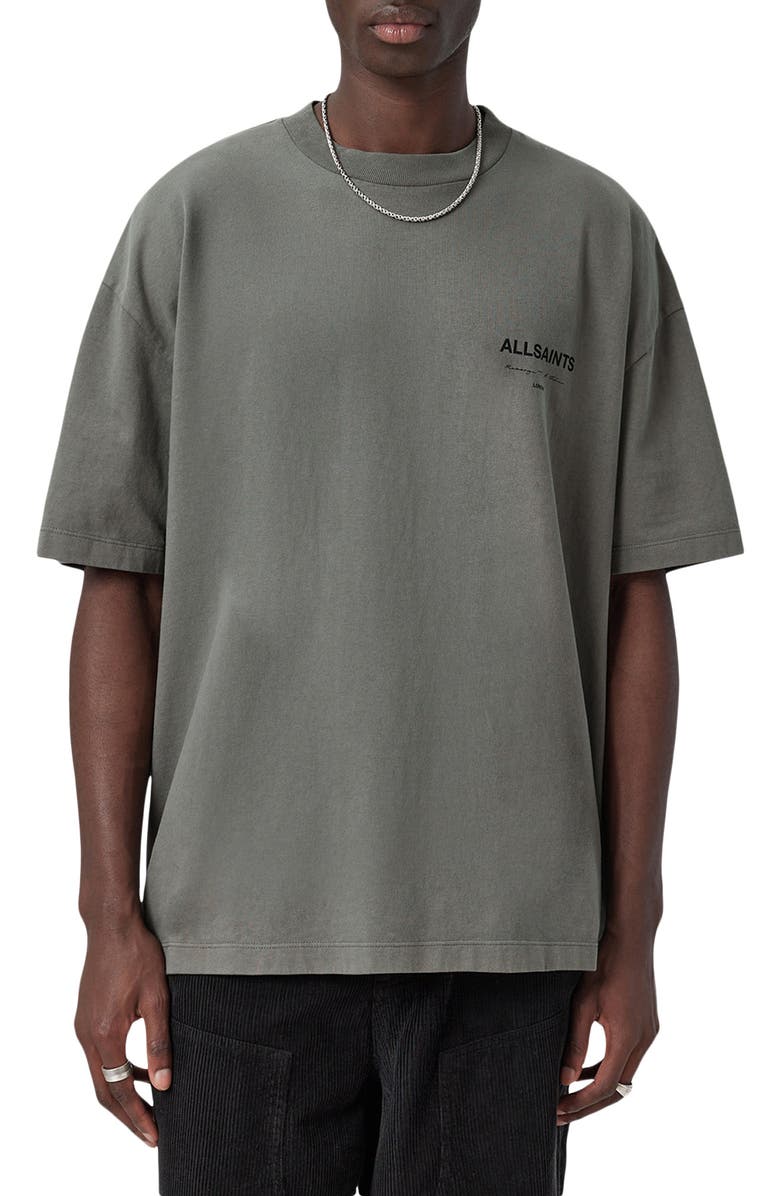 AllSaints Future Graphic T-Shirt, Main, color, Gastor Green