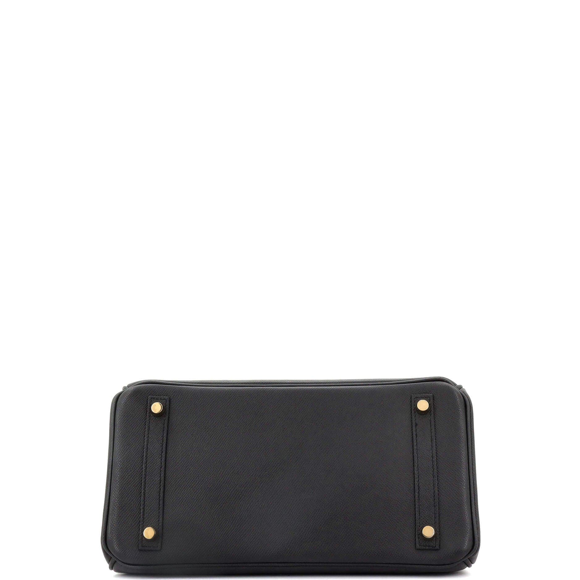 Pre-Owned Hermes Birkin Handbag Black Epsom with Gold Hardware 30, Alternate, color, 