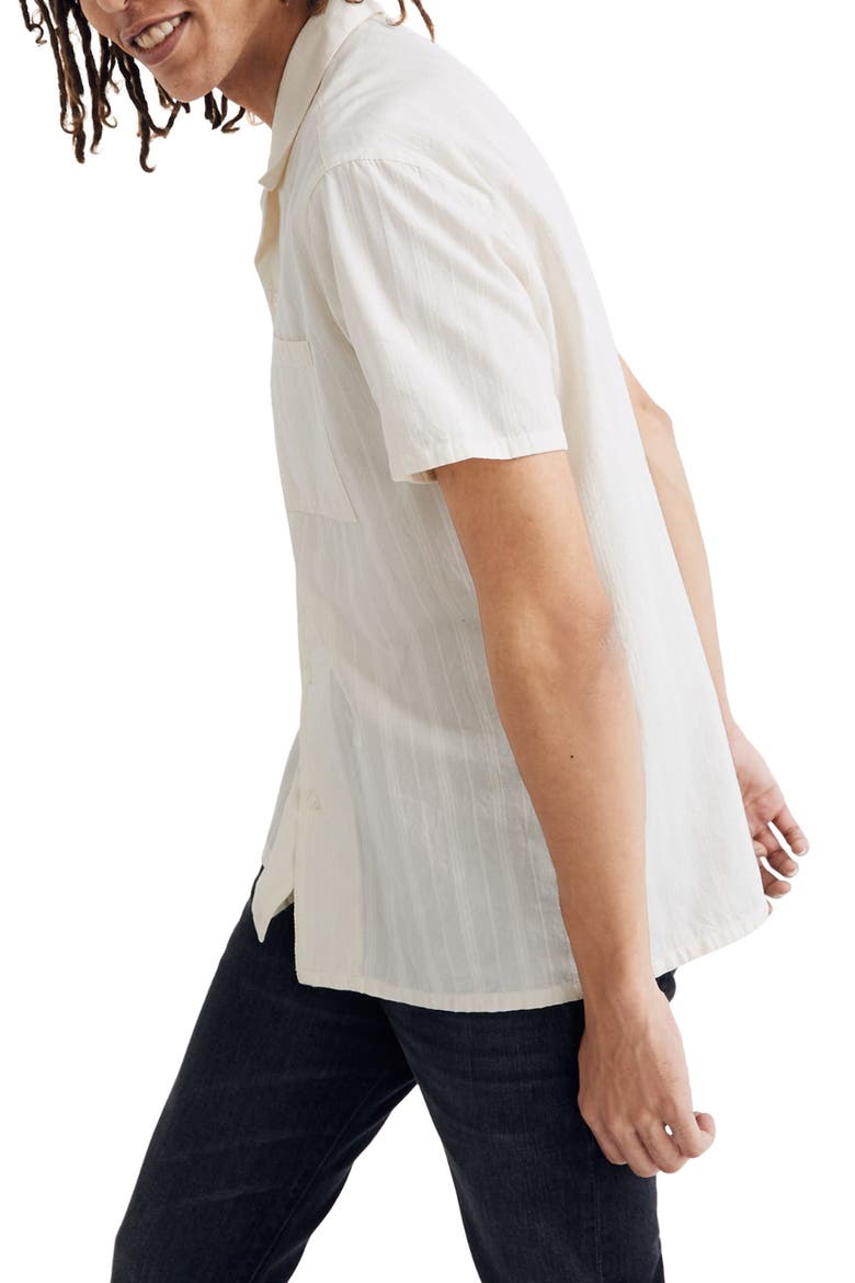 Textured Stripe Easy Camp Shirt, Alternate, color, DOBBY DOT STRIPE LIGHTHOUSE