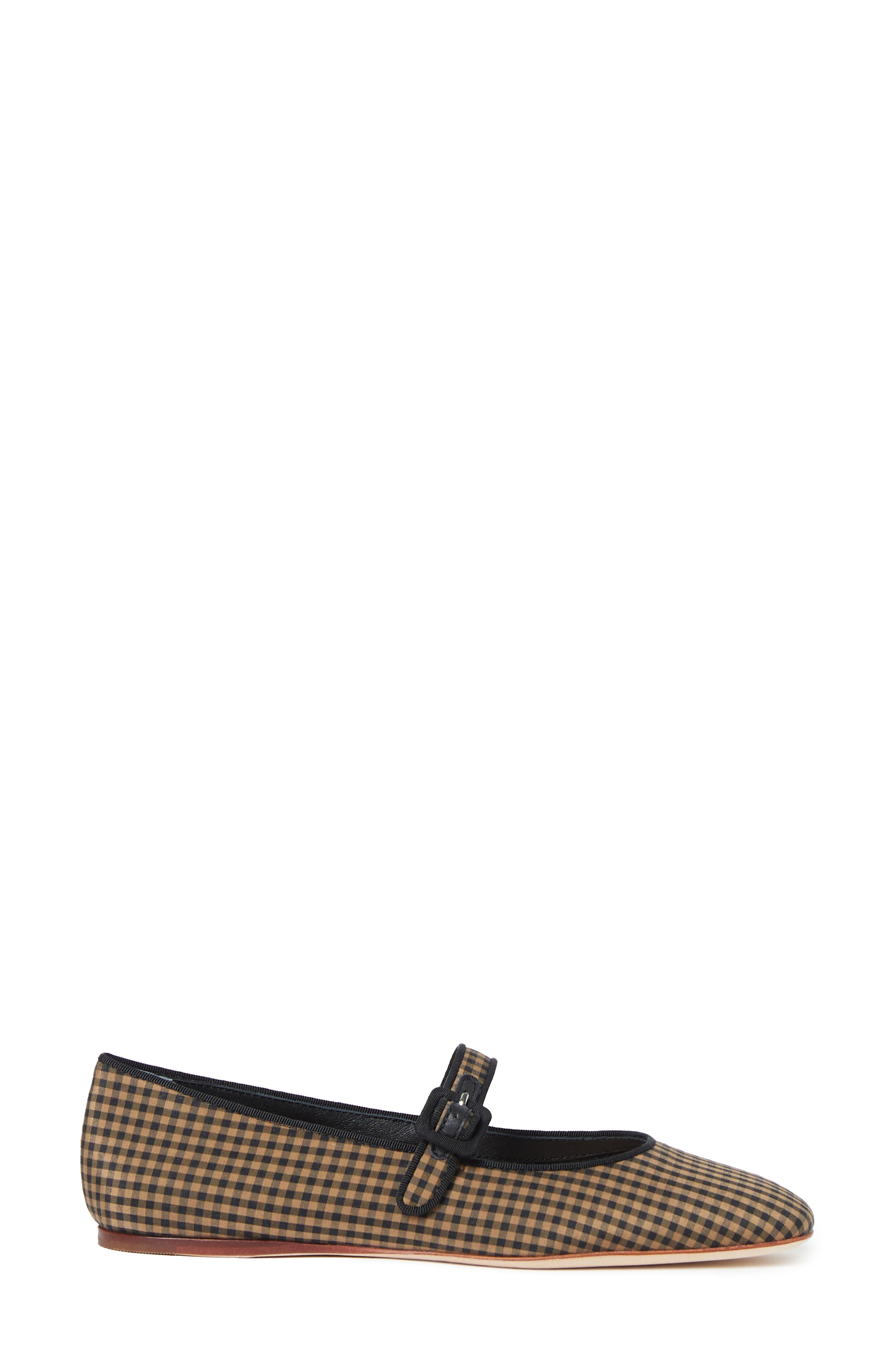 Loeffler Randall Ginger Woven Raffia Mary Jane Flat, Alternate, color, Black/ Brown/ Black