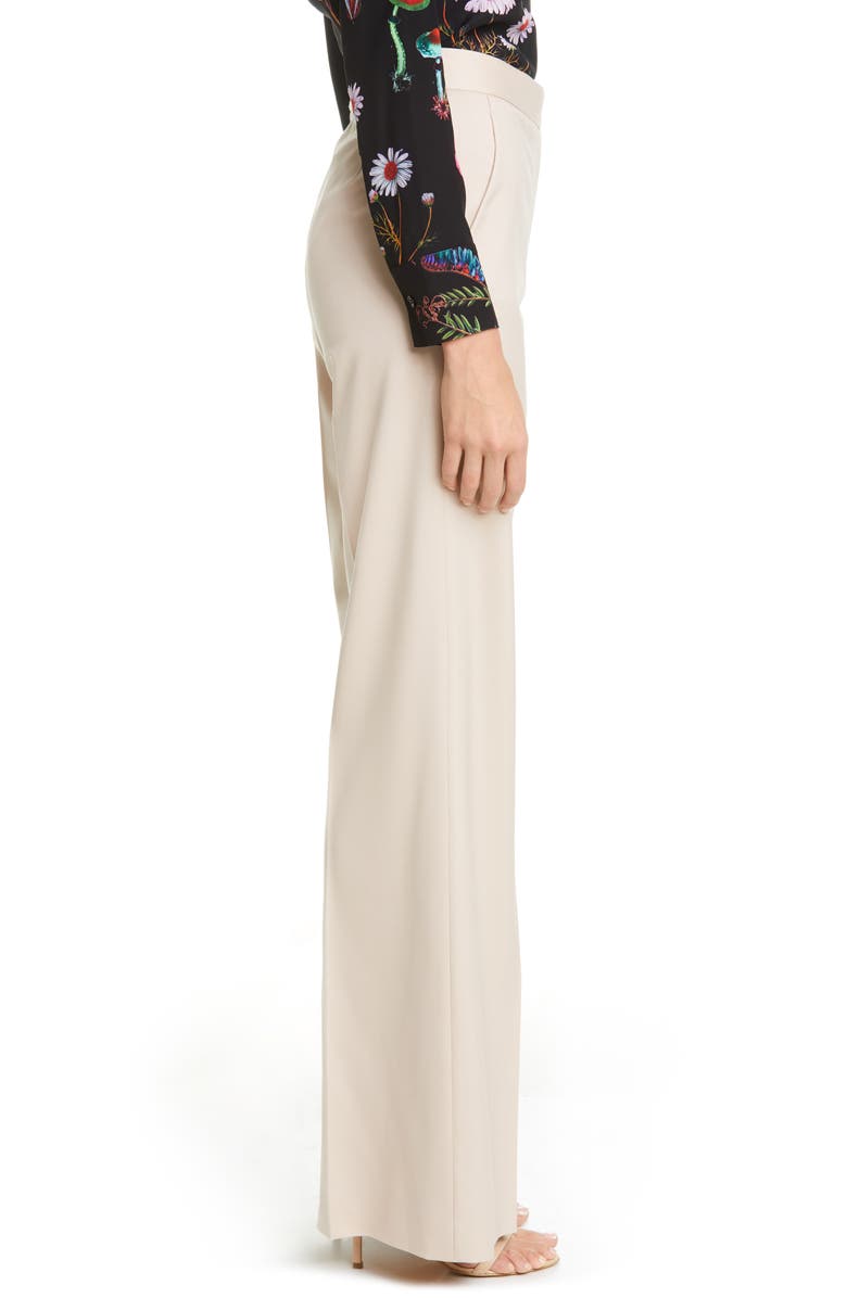 Stella McCartney Tab Front Wool Wide Leg Pants, Alternate, color,