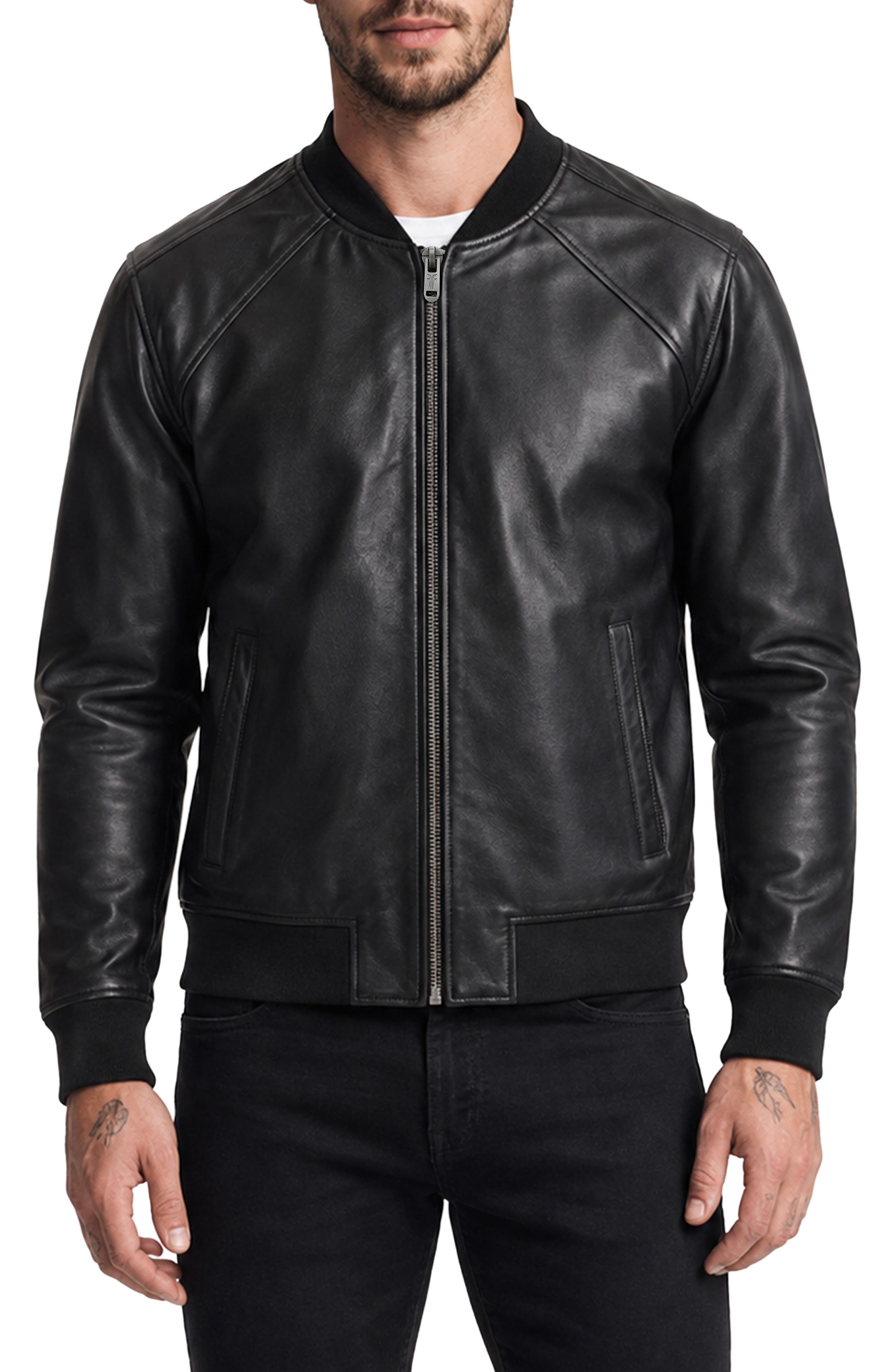 Leather Bomber Jacket