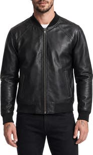 Frye Leather Bomber Jacket