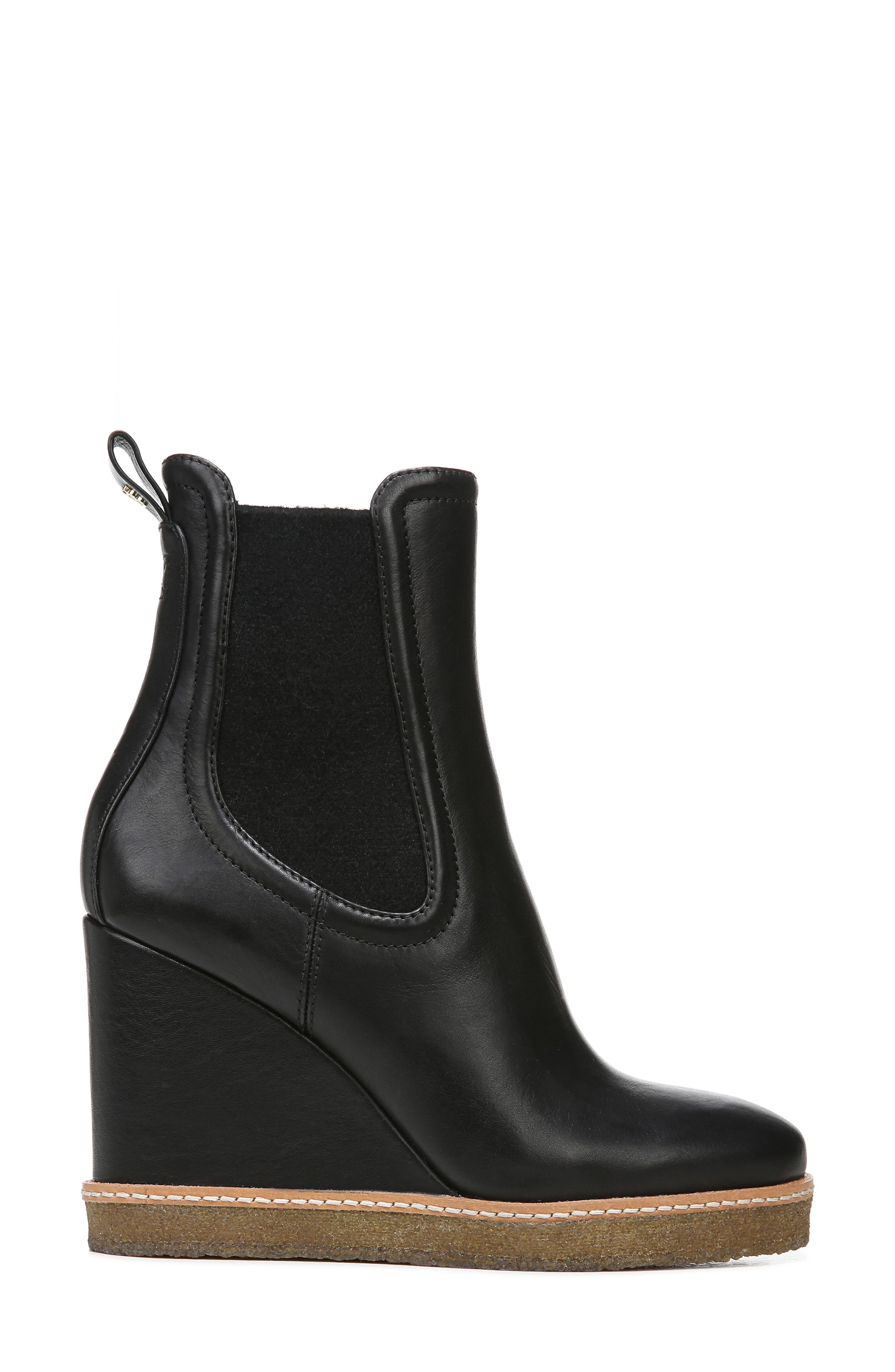 Aari Waterproof Wedge Chelsea Boot, Alternate, color, BLACK