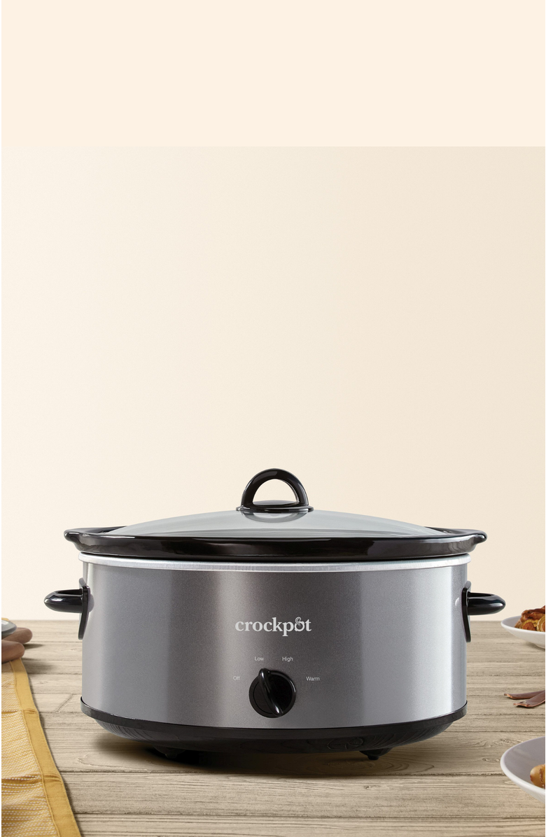 Crock-pot 7-Quart Manual Slow Cooker, Alternate, color, Charcoal