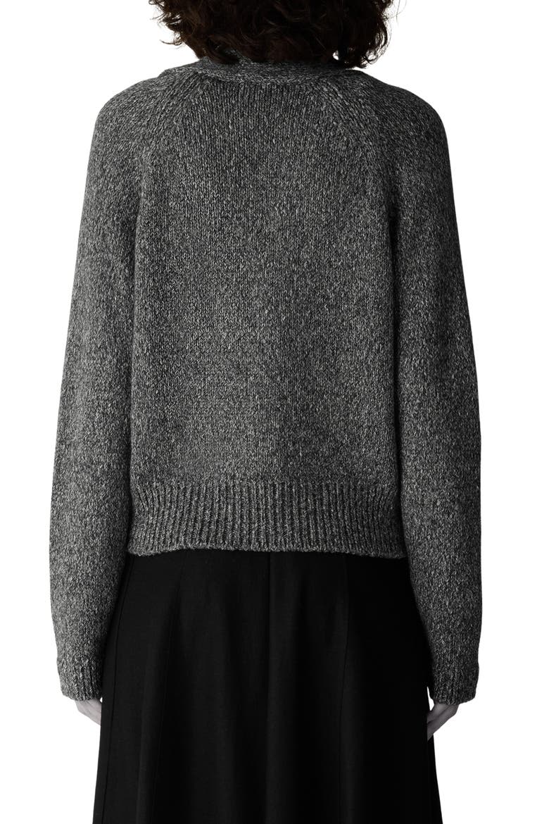 V-Neck Sweater, Alternate, color, CHARCOAL