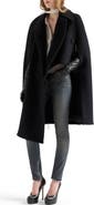 7 For All Mankind Double Breasted Wool Blend Cape