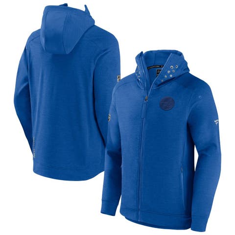 Men's Fanatics Branded Heather Royal New York Islanders Authentic Pro Road Tech Full-Zip Hoodie Jacket