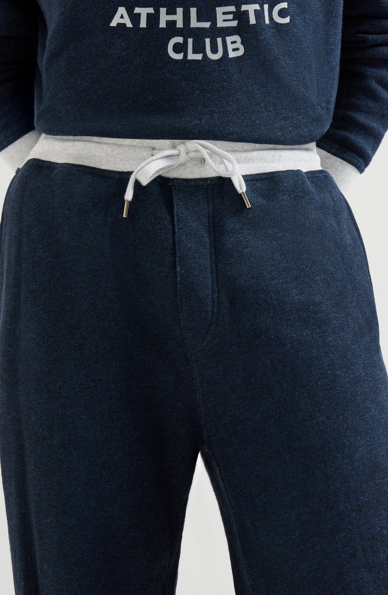 Brunello Cucinelli French terry trousers, Alternate, color, Navy Blue