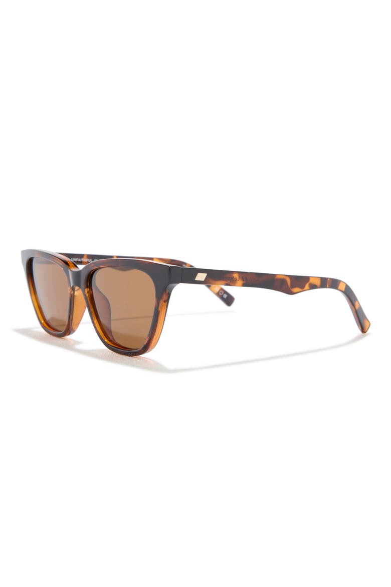 Unfaithful 54mm Polarized Cat Eye Sunglasses, Alternate, color, TORT / BROWN MONO POLARIZED