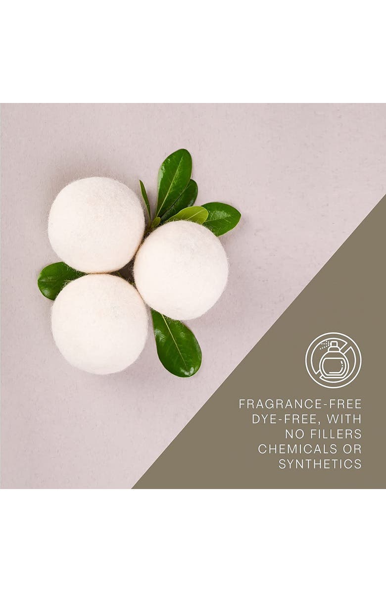 PURSONIC 100% Pure New Zealand Wool Dryer Balls, Alternate, color, White