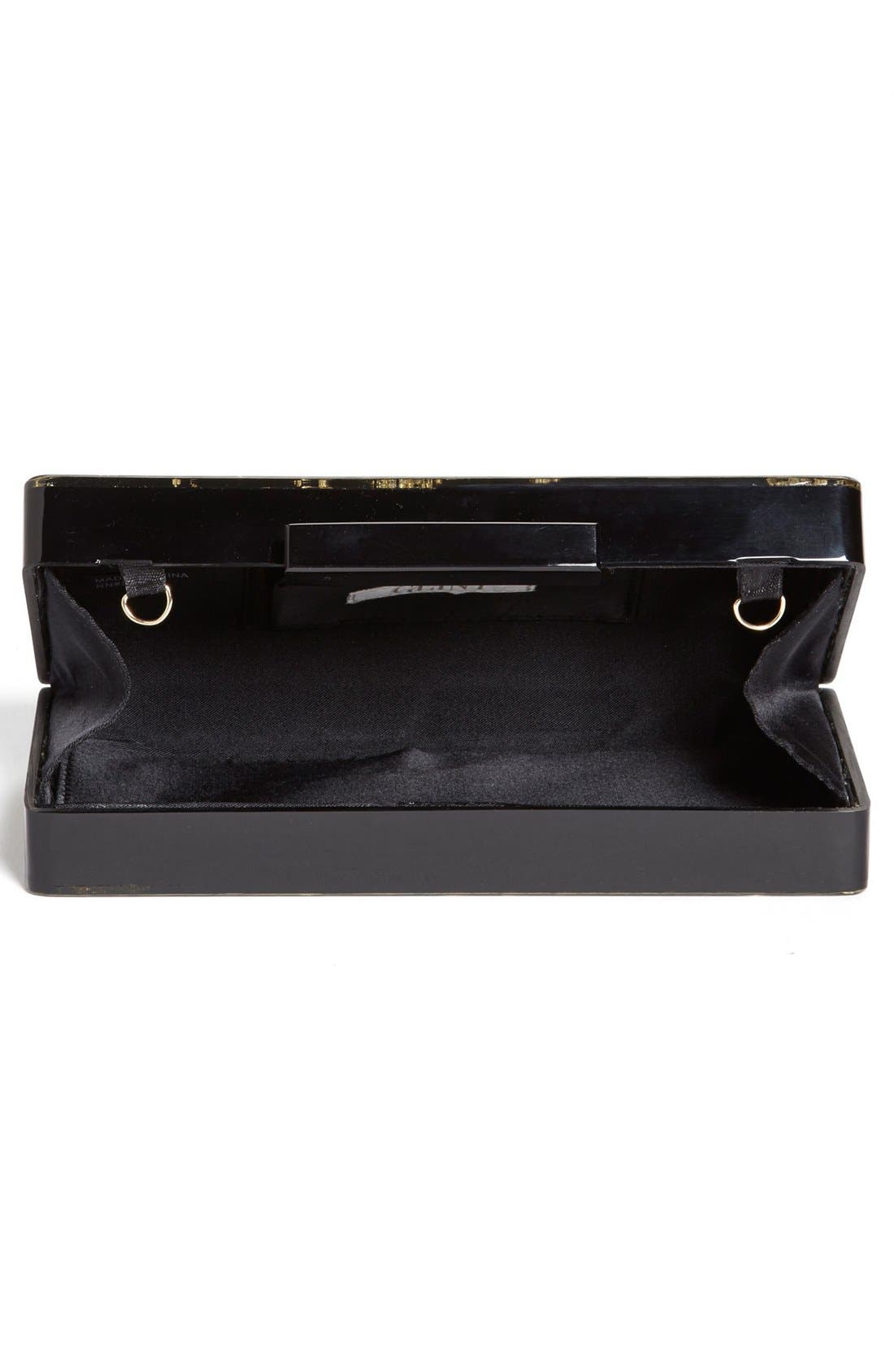 'Glimmer' Resin Clutch, Alternate, color, BLACK/ GOLD