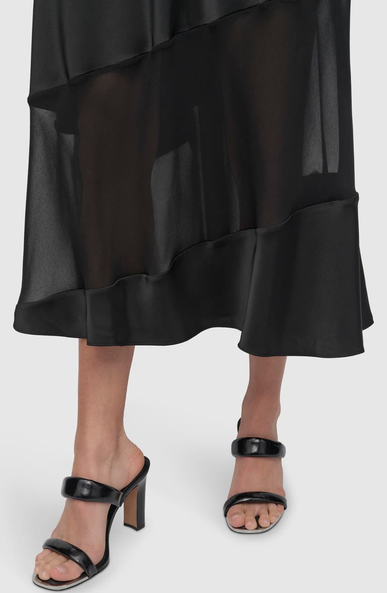 DKNY Sleeveless Asymmetric Panel A-Line Dress, Alternate, color,