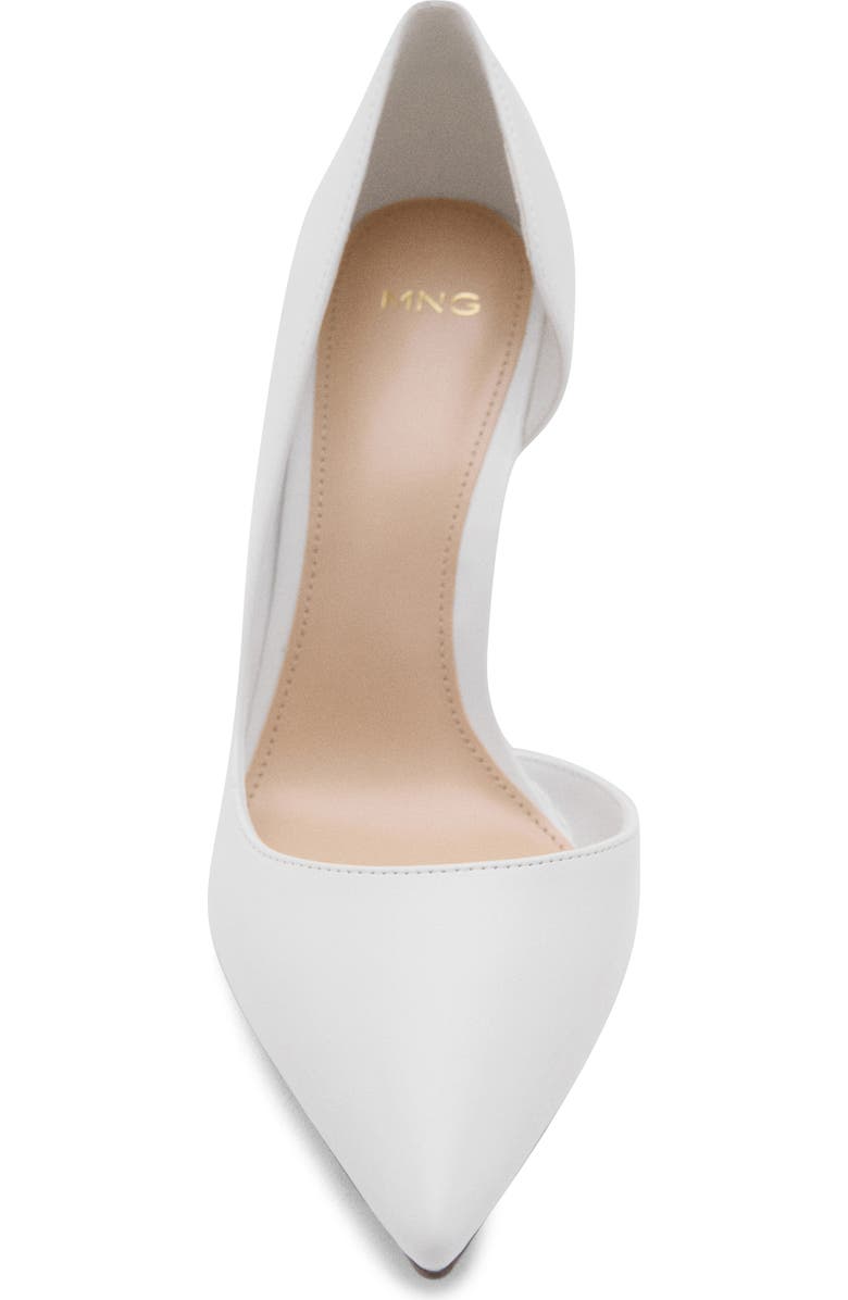 MANGO Audrey Half d'Orsay Pump, Alternate, color, White