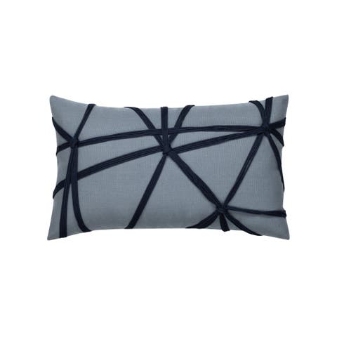 Interlace Hand Knotted Indoor & Outdoor Woven Accent Pillow & Insert