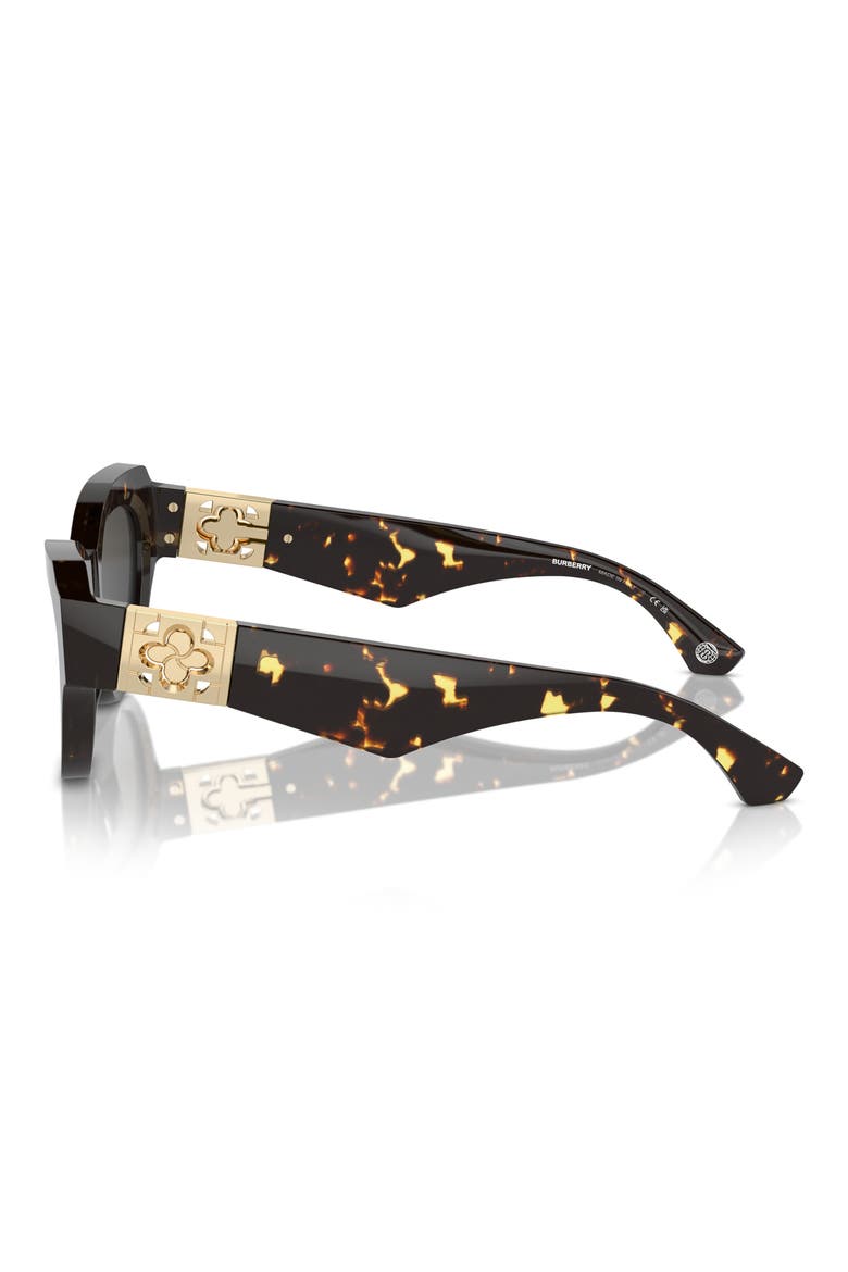 52mm Irregular Sunglasses, Alternate, color, DK HAVANA