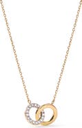 Ana Luisa Solid Yellow Gold - Duo Links Diamond Necklace