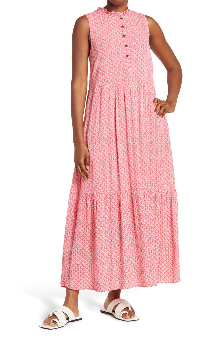 GIBSONLOOK Sunny Day Tiered Maxi Dress, Main, color,