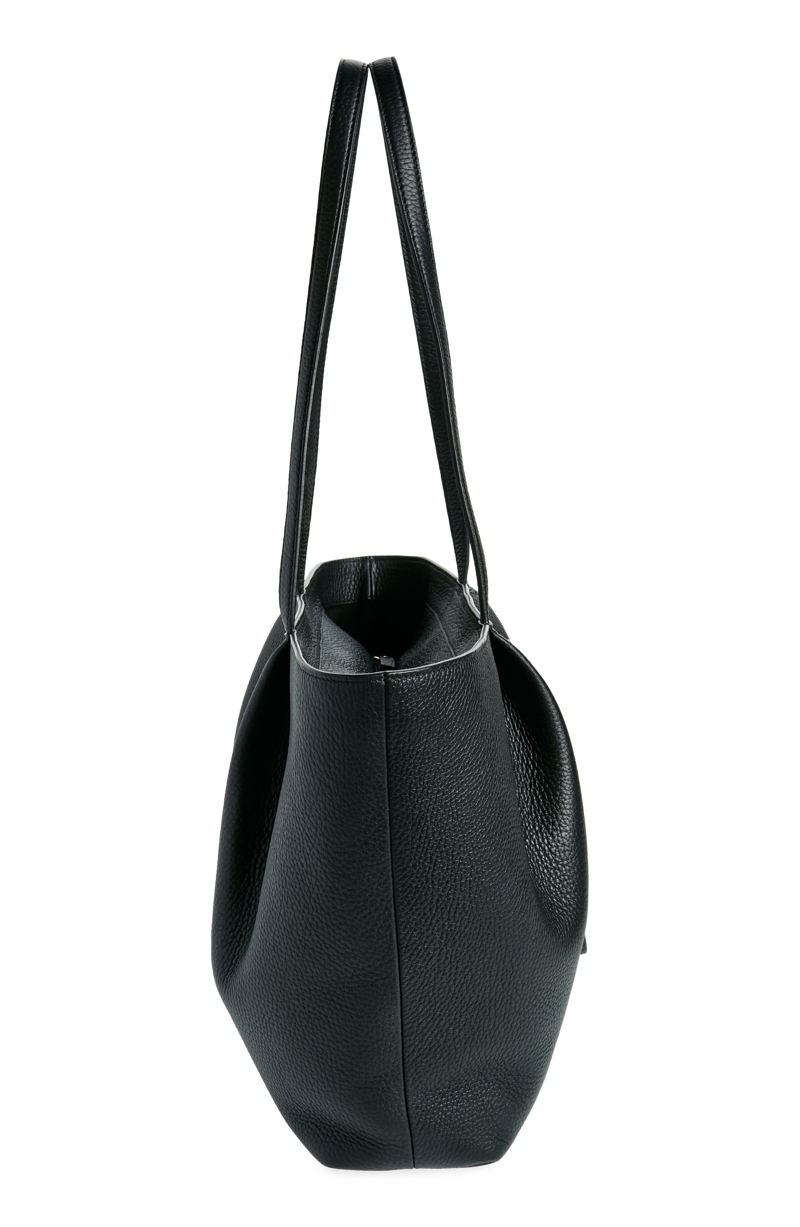 Strathberry Osette Leather Shopper, Alternate, color, Black