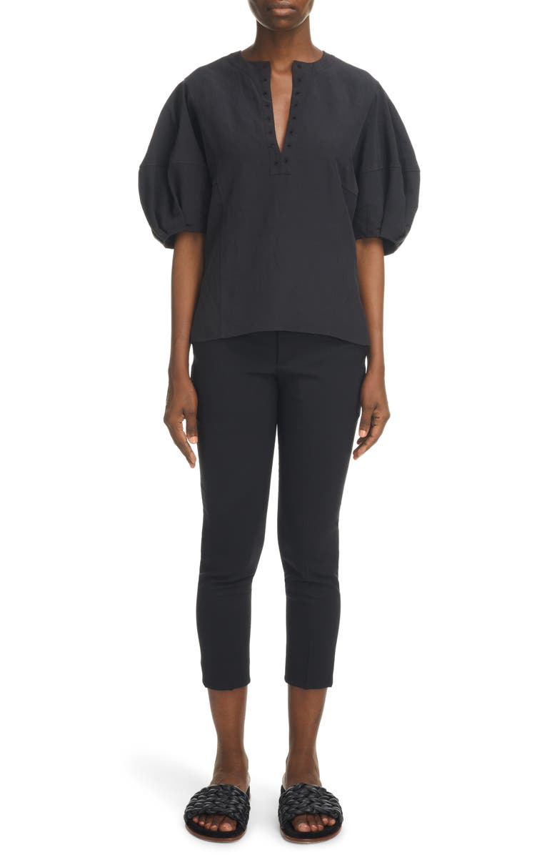 Chloé Straight Leg Stretch Wool Ankle Pants, Alternate, color,