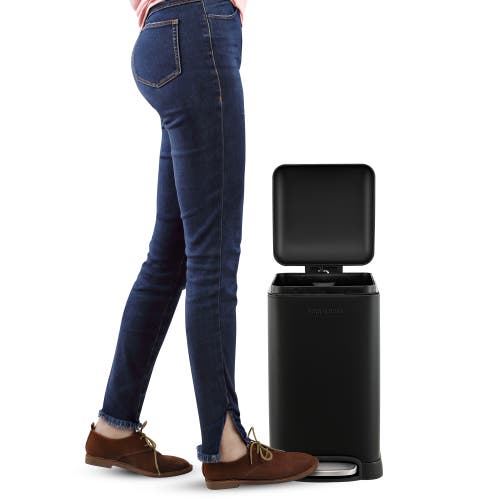 Happimess Betty Retro Mini 3.2-gallon Step-open Trash Can In Midnight Black