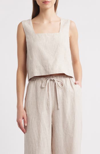 Akira Linen Crop Tank