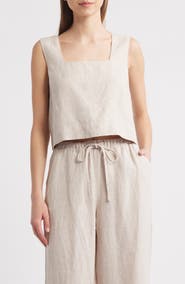 Rails Akira Linen Crop Tank