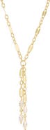 NORDSTROM RACK Cubic Zirconia Mariner Lariat Necklace
