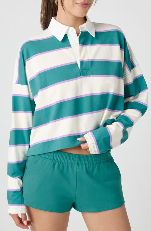Florence By Mills Crop Rugby Shirt In Blue