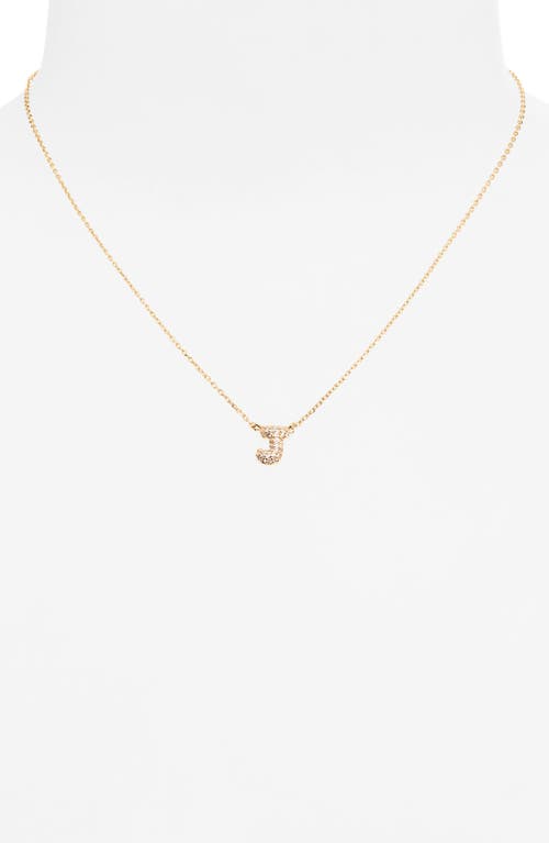 Bp. Pavé Crystal Initial Necklace In Gold