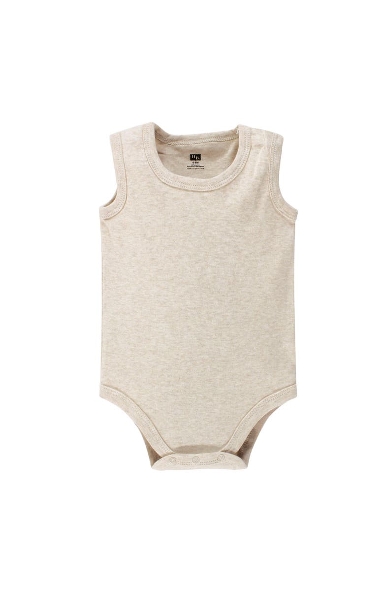 Hudson Baby Soft Cotton Unisex Tank Style Bodysuit, Alternate, color, Heather Gray