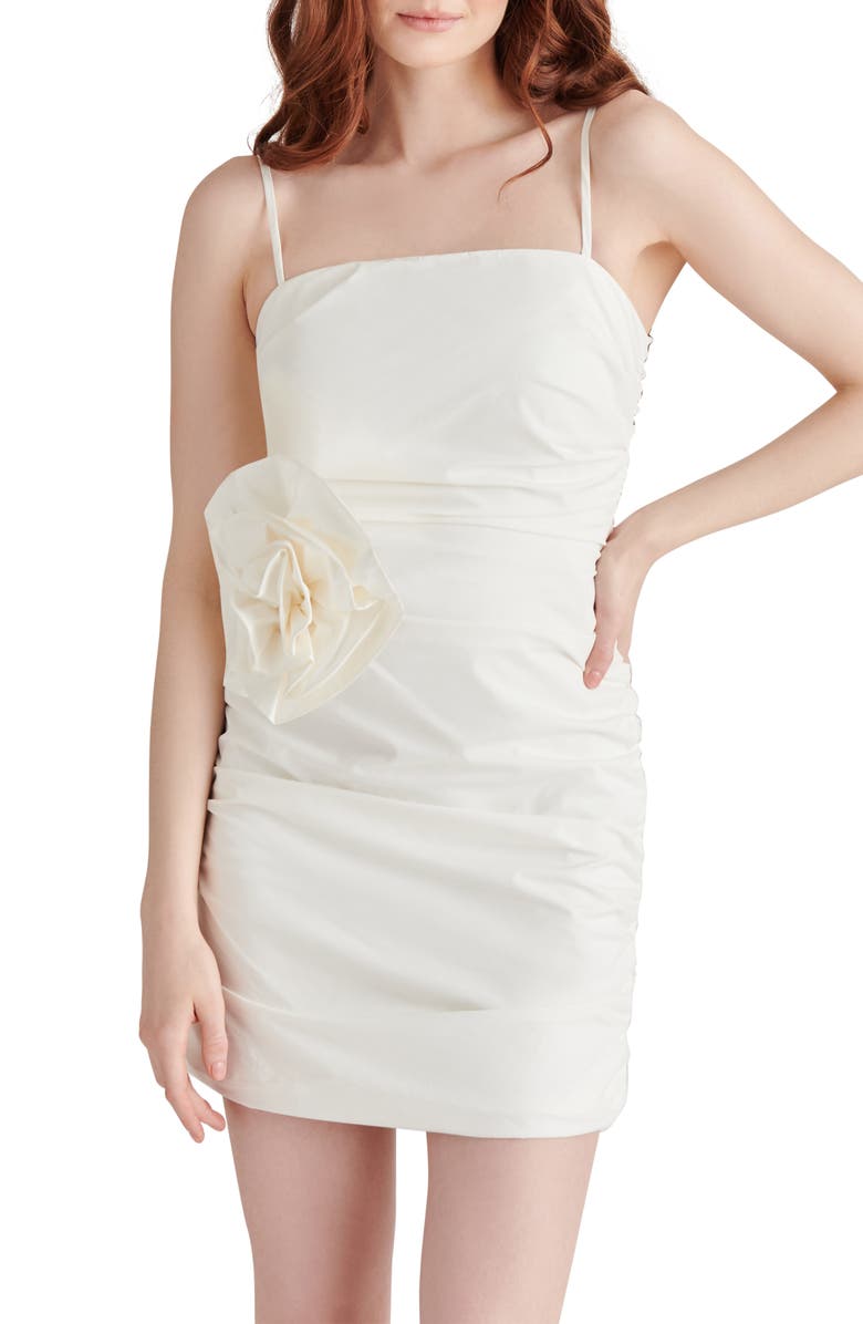 Steve Madden Andria Rosette Minidress, Alternate, color, Antique