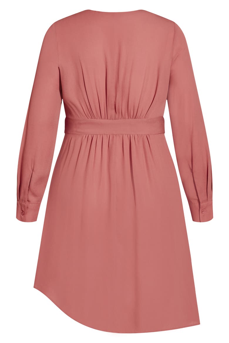 Lyric Faux Wrap Blouse, Alternate, color, DUSTY MAUVE