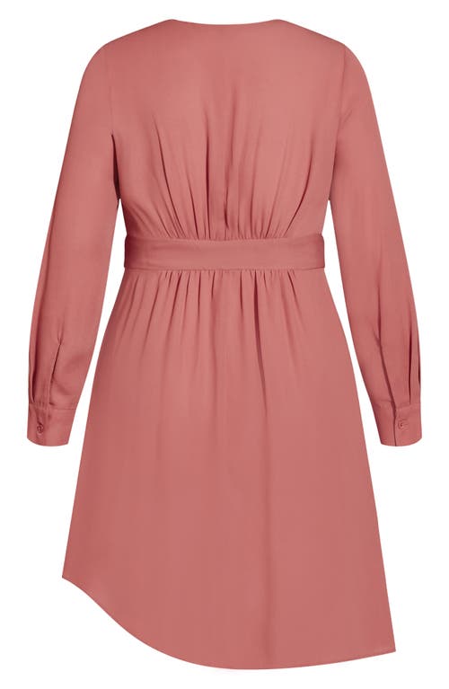 City Chic Lyric Faux Wrap Blouse In Multi